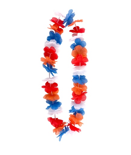 [1468590] Couronne hawaïenne rouge blanc bleu orange