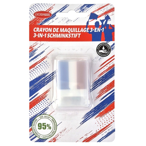 [1468593] Crayon de maquillage rouge/blanc/bleu