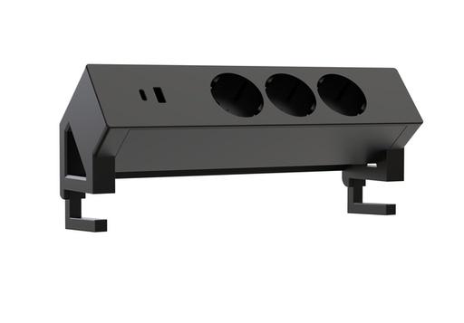 [1468660] Multiprise Euroseat à poser 3 prises USB A+C noir
