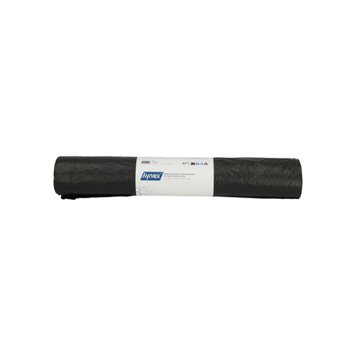 [1468738] Afvalzak Hynex 60x80cm HDPE recycled T25 60L zwart rol à 25 stuks