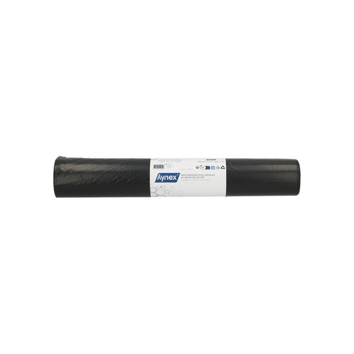 [1468743] Afvalzak Hynex 60x80cm LDPE recycled T40 60L zwart rol à 20 stuks