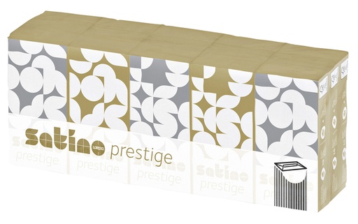 [892580] Zakdoek Satino Prestige 4-laags 15x10 vel wit 113940