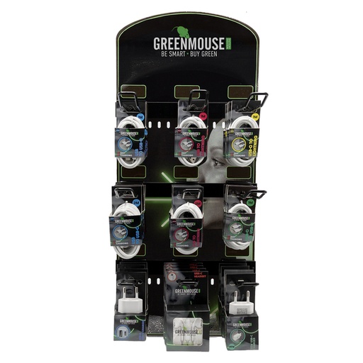 [1469481] Display de comptoir Green Mouse accessoires téléphone pour blisters