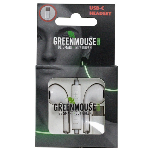 [1469483] Ecouteurs Green Mouse USB-C blister