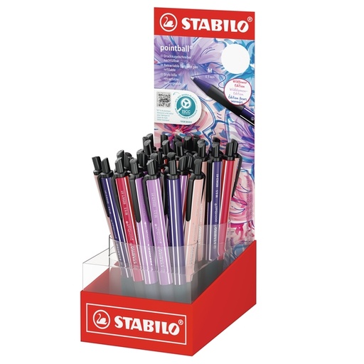 [1469658] Balpen STABILO pointball Wildflower medium assorti