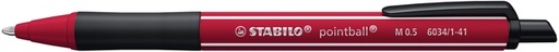 [1469672] Stylo bille STABILO pointball Wildflower Medium rouge dahlia