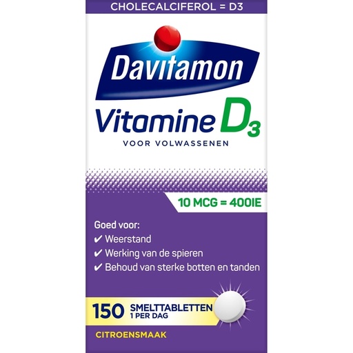 [1469582] Vitamine D Davitamon volwassenen smelttablet 150 stuks