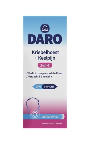 [1469599] Sirop contre la toux Daro 2-en-1 Toux irritante + mal de gorge 150ml