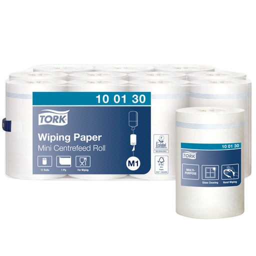 [890337] Poetspapier Tork M1 Advanced 1-laags 120m wit 100130