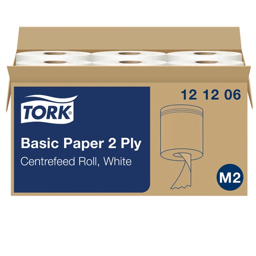 [892062] Poetspapier Tork M2 Basic Universal 2-laags 160m wit 121206