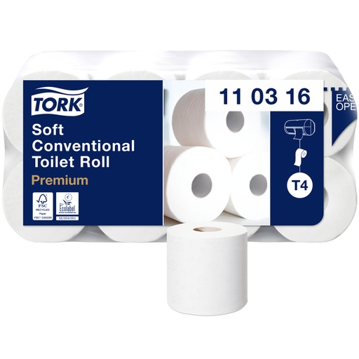 [892157] Papier toilette Tork T4 Premium 110316 3 épaisseurs 250 feuilles blanc