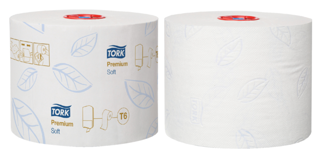 Toiletpapier Tork Mid-size T6 premium 2-laags 90m wit 127520
