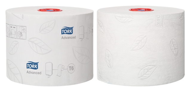 Papier toilette Tork Mid-size T6 Premium 127530 2 ép 100m blanc