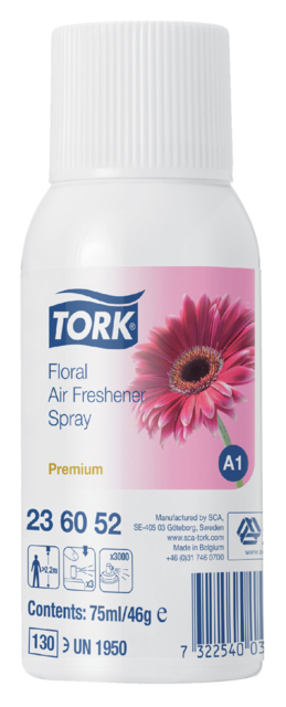 Luchtverfrisser Tork A1 spray met bloemengeur 75ml  236052