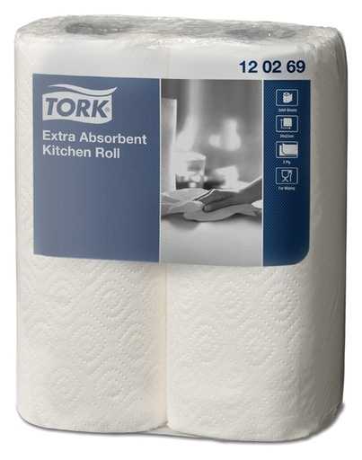 [892163] Keukenrol Tork Premium 2-laags 64 vel wit 120269