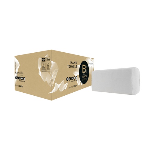 [890171] Handdoek BlackSatino PT30 Original v-vouw 2-laags 250x230mm 15x214 vel wit 274570