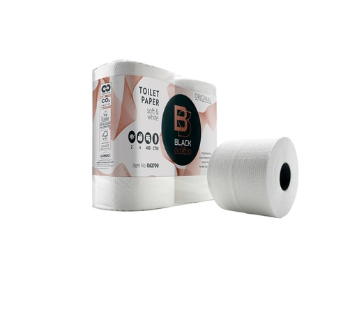 [890172] Toiletpapier BlackSatino CT10 Original 2-laags 4x400 vel wit 062700