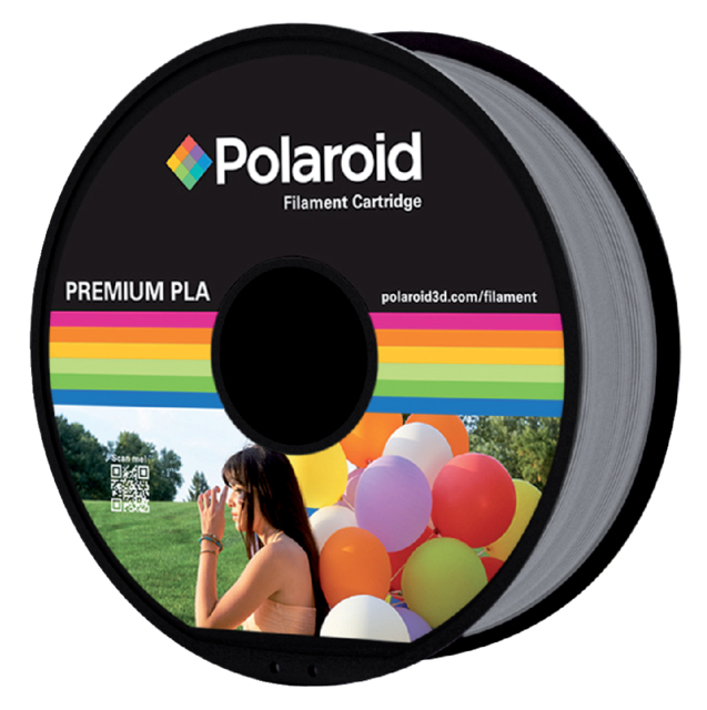 3D Filament Polaroid 1.75mm PLA 1kg zilver