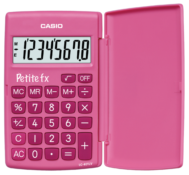 Rekenmachine Casio basisschool roze