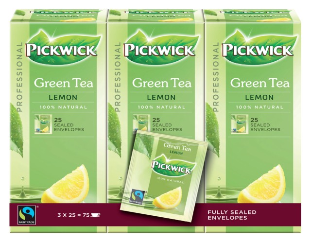 Thé vert Pickwick Fair Trade lemon 25x 1,5g