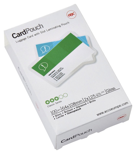 [535433] Pochette de plastification GBC bagage 64x108mm  2x125 microns 100 pièces