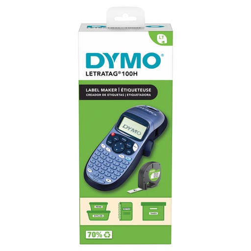 [930127] Etiqueteuse Dymo LetraTag 100H portable ABC 12mm bleu