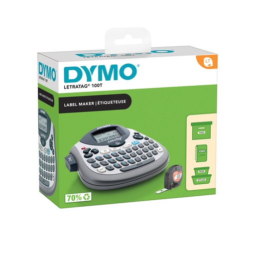 [930370] Labelprinter Dymo LetraTag 100T draagbaar qwerty 12mm zilver