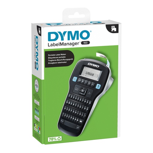 [930137] Etiqueteuse Dymo LabelManager 160 portable qwerty 12mm noir