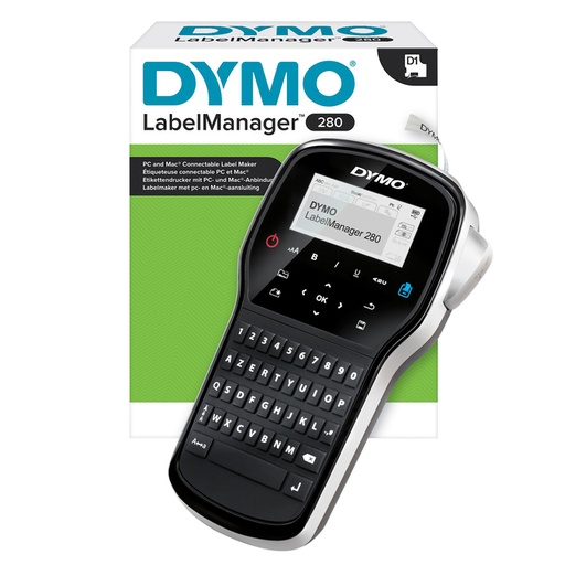 [930140] Labelprinter Dymo LabelManager 280 draagbaar azerty 12mm zwart