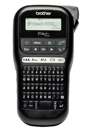[930353] Labelprinter Brother P-touch TZe PT-H110 draagbaar qwerty 12mm zwart
