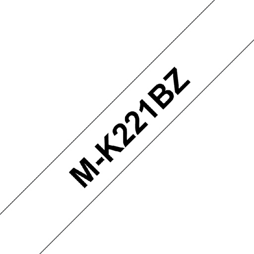 [930490] Labeltape Brother P-touch M-K221BZ ongelamineerd 9mm zwart op wit