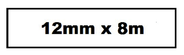 Ruban étiquette Quantore TZE-231 12mmx8m blanc/noir