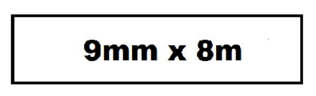 Ruban étiquette Quantore TZE-221 9mmx8m blanc/noir