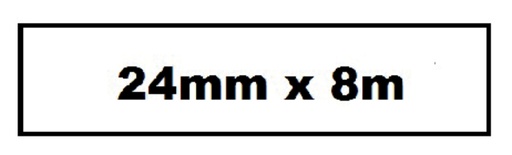[930996] Labeltape Quantore TZe-251 24mmx8m zwart op wit