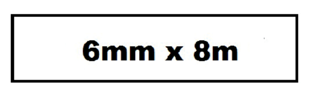 Ruban étiquette Quantore TZE-211 6mmx8m blanc/noir