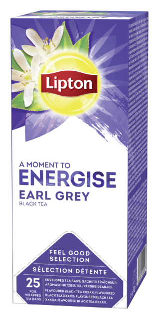 Thé Lipton Energise Earl Grey 25x 1,5g
