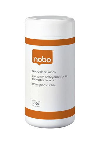 [920283] Lingettes Nobo pour tableau blanc pot de 100 pièces