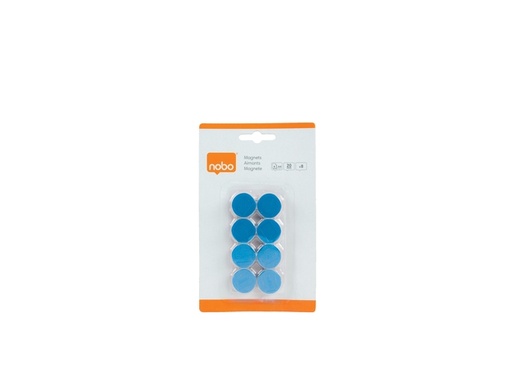 [921903] Aimant Nobo 20mm bleu 8 pièces