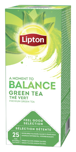 Thé Lipton Balance thé vert 25x 1,5g