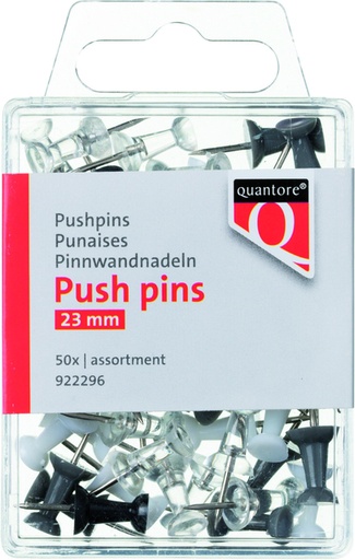 [922296] Punaise Quantore assorti blister 50 pièces