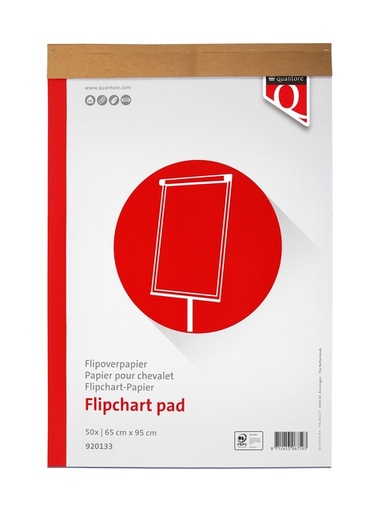 [920133] Flipoverpapier Quantore 65x95cm 50vel opgerold in verzenddoos