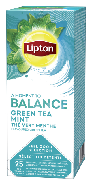 Thé Lipton Balance thé vert menthe 25x 1,5g