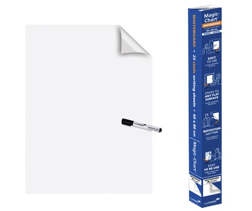 [920076] Magic-Chart Legamaster Whiteboard 600x800mm wit 25 vel