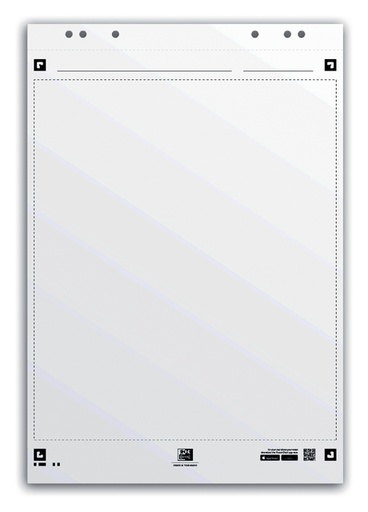 [920157] Papier chevalet Oxford Smart 650x980mm uni 90g 20 feuilles
