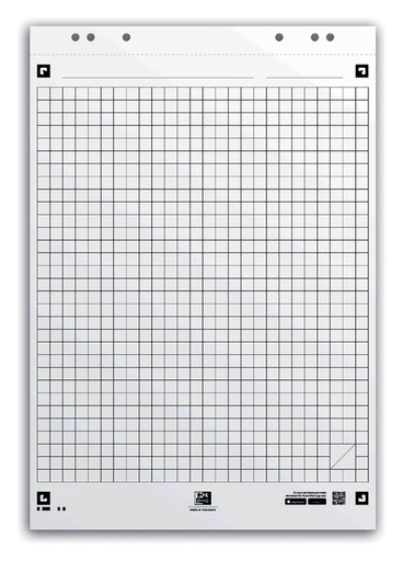 [920160] Flipoverpapier Oxford smart 650x980mm ruit 90 gram 20 vel