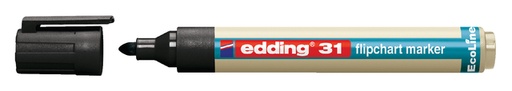 [630681] Viltstift edding 31 EcoLine voor flipover rond 1.5-3mm zwart