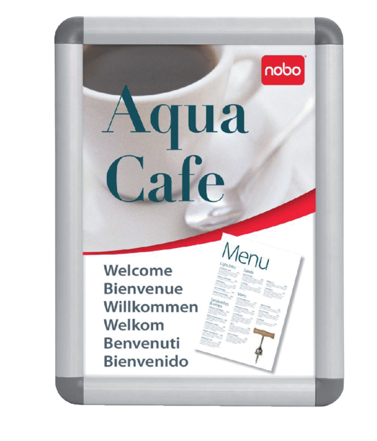 Porte-affiches clipsable Nobo Premium Plus A4 aluminium