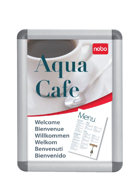 Porte-affiches clipsable Nobo Premium Plus A3 aluminium