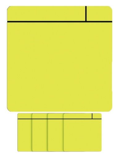 [920733] Aimant Scrum 75mmx75mm jaune 5 pièces