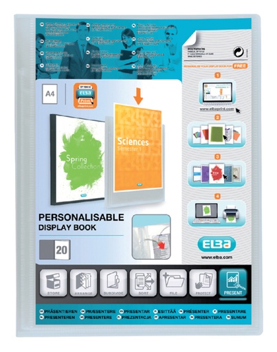 [541858] Chemise de présentation Oxford Polyvision A4 40-pochettes PP transparent